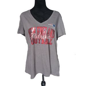 NFL Team Appearal Women's XXL Gray Patriot's Short Sleeve T-Shirt